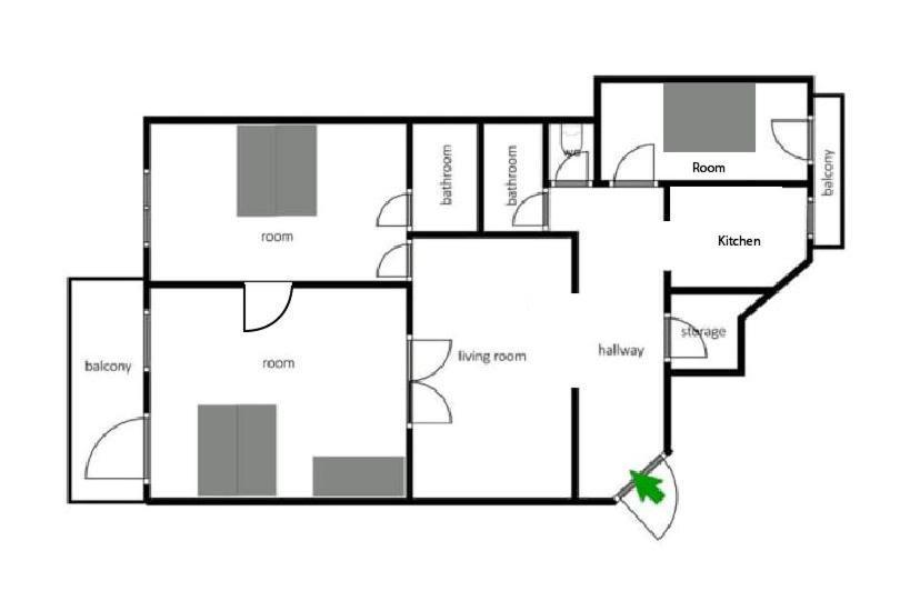 Central&Cozy Balcony!3Bdr 2Bth Budapest Exterior foto